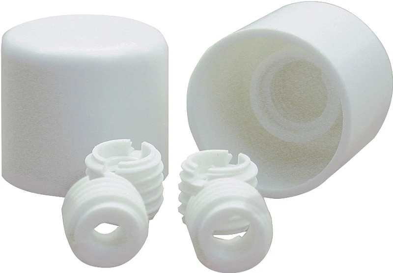 Twister White Plastic Screw-on Toilet Bolt Caps (2-ct.)