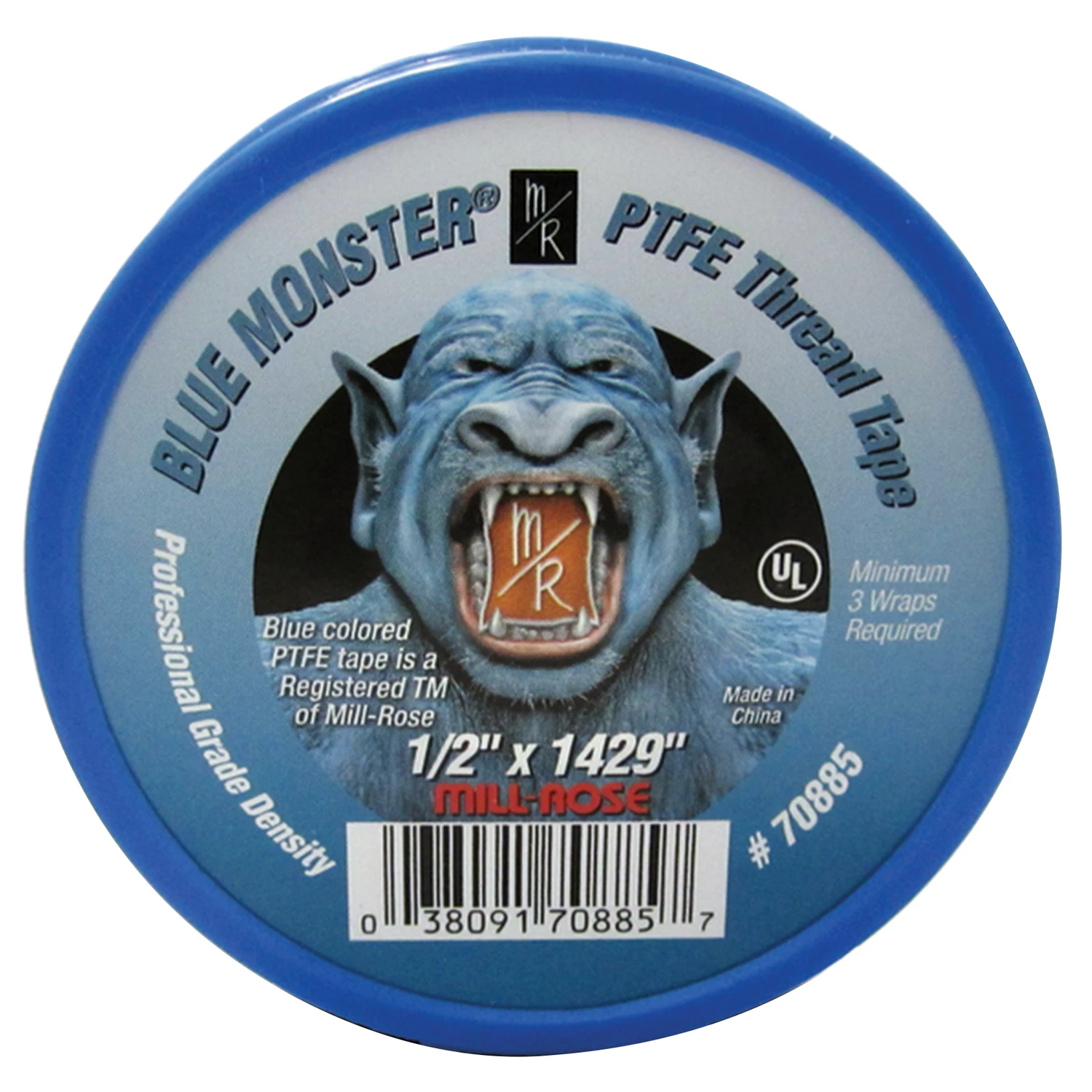 Ptfe Pipe Thread Tape, 1/2 X 1429 In.