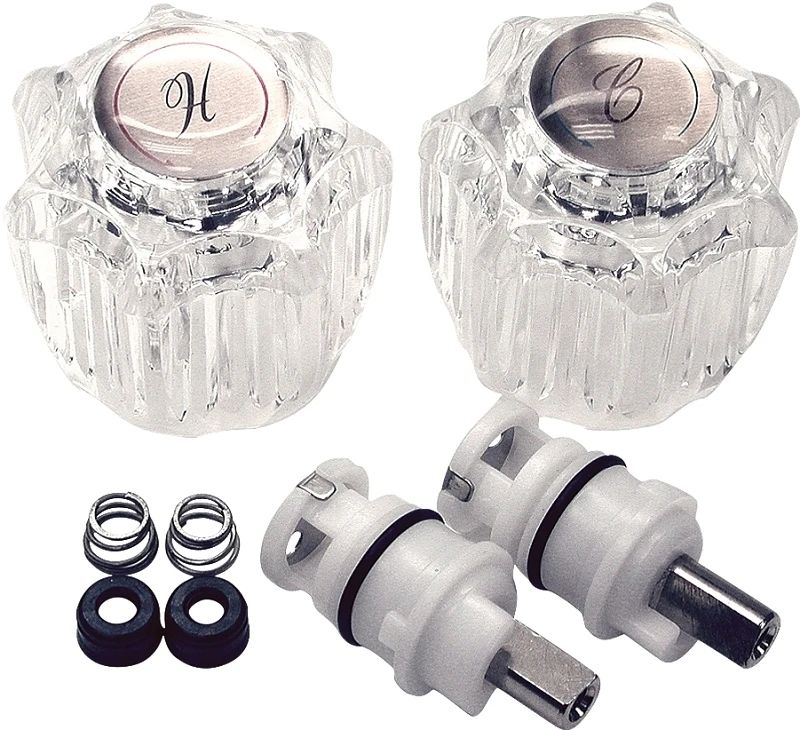 Delta Faucet Repair Kit - Complete Rebuild Kit With Stems, Handles, And Springs