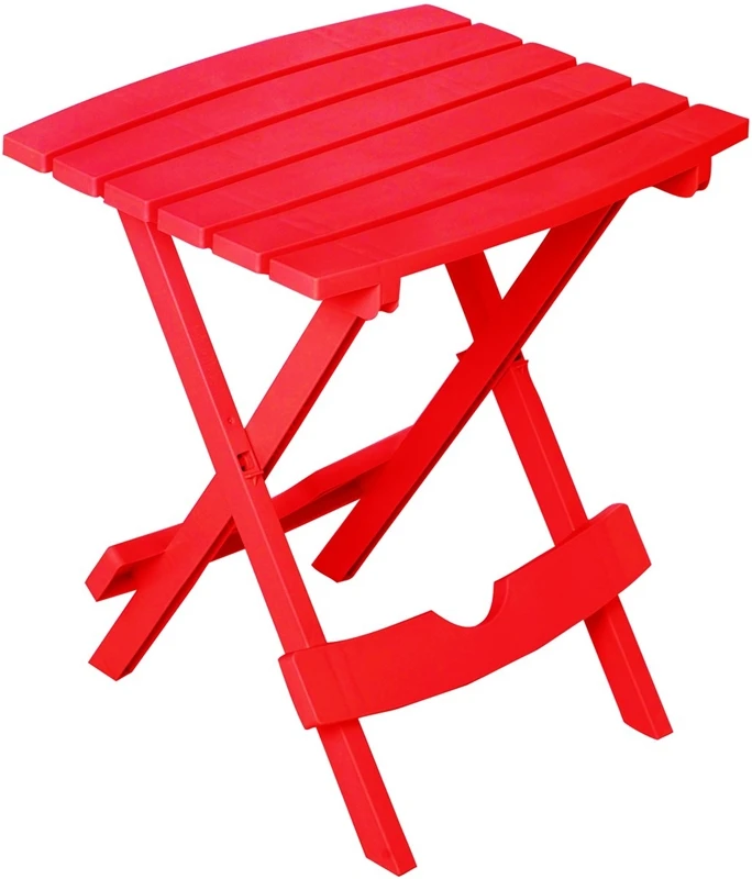 Quikfold Cherry Red Classic Adirondack Folding Side Table 8500-26-3735