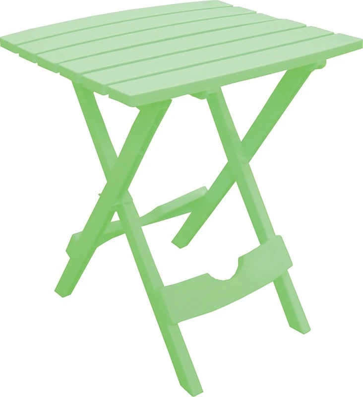 Quikfold Summer Green Rectangular Polyresin Folding Side Table 8500-08-3735