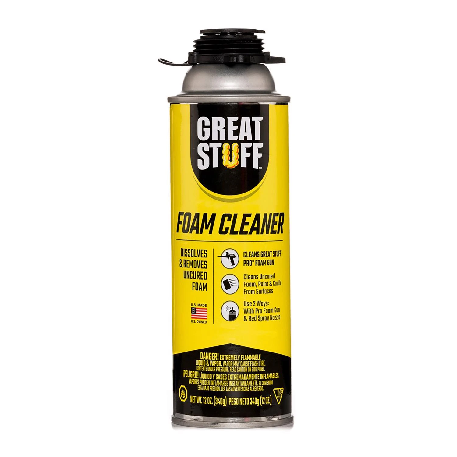 12 Oz. Foam Cleaner For Easy Cleanup Of Uncured Foam