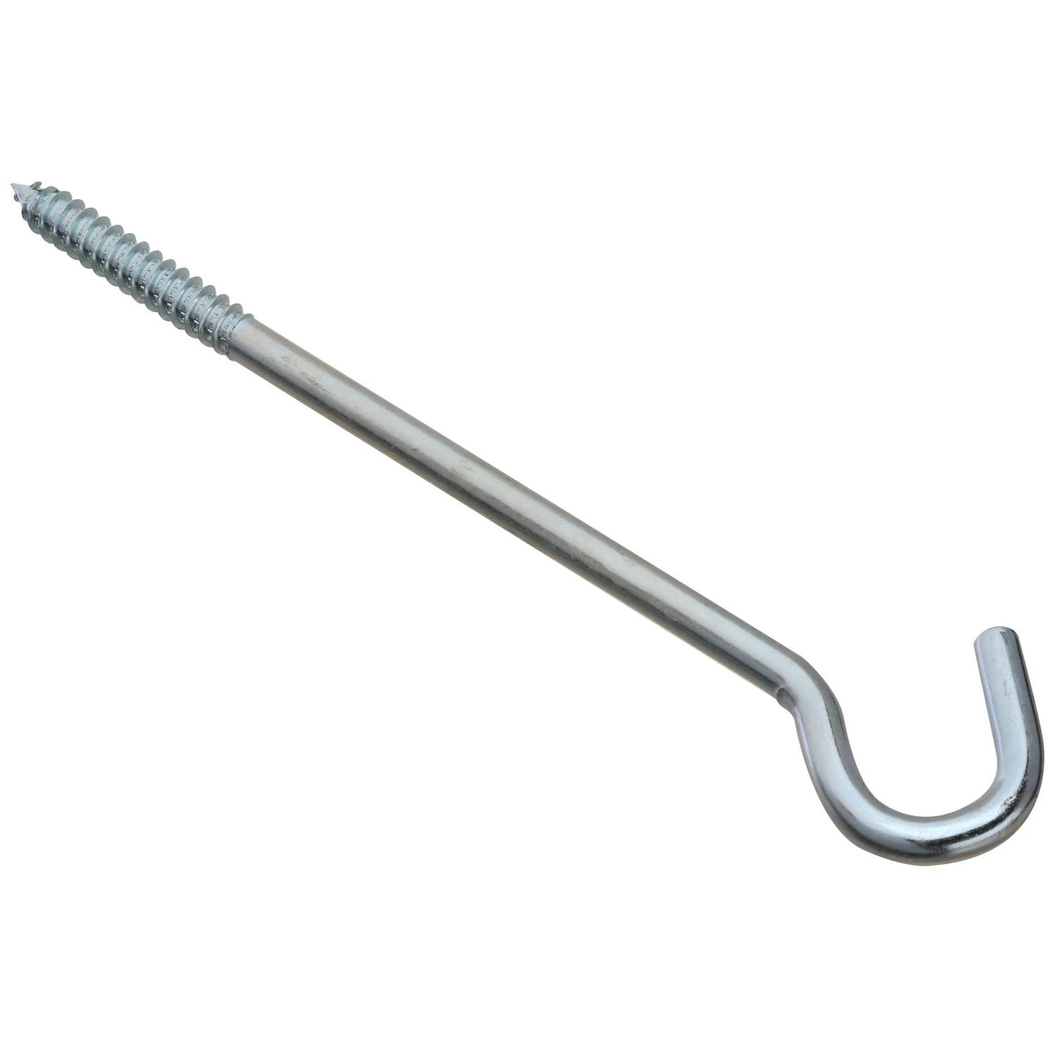 Screw Hook, Zinc, 3/8 X 10 In.