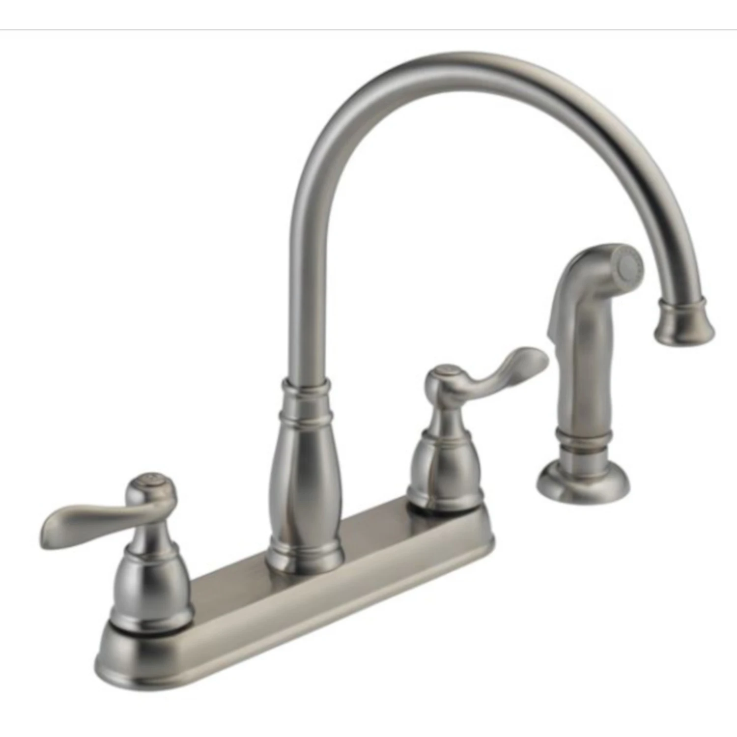 Windemere 2-handle Stainless Steel Kitchen Faucet With Side Spray, Model 21996lf-ss
