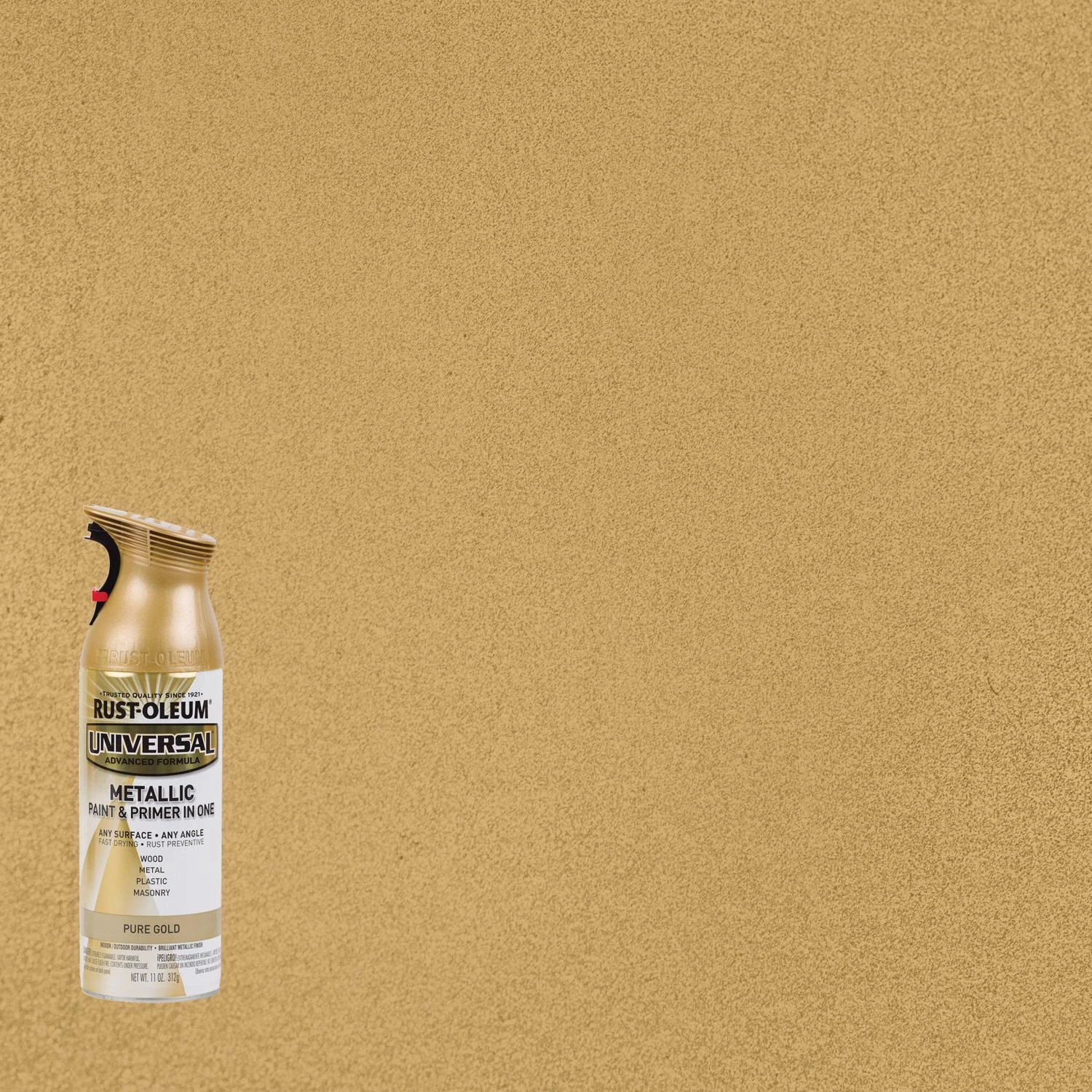 Universal 11 Oz. Metallic Pure Gold Spray Paint - Durable & Versatile