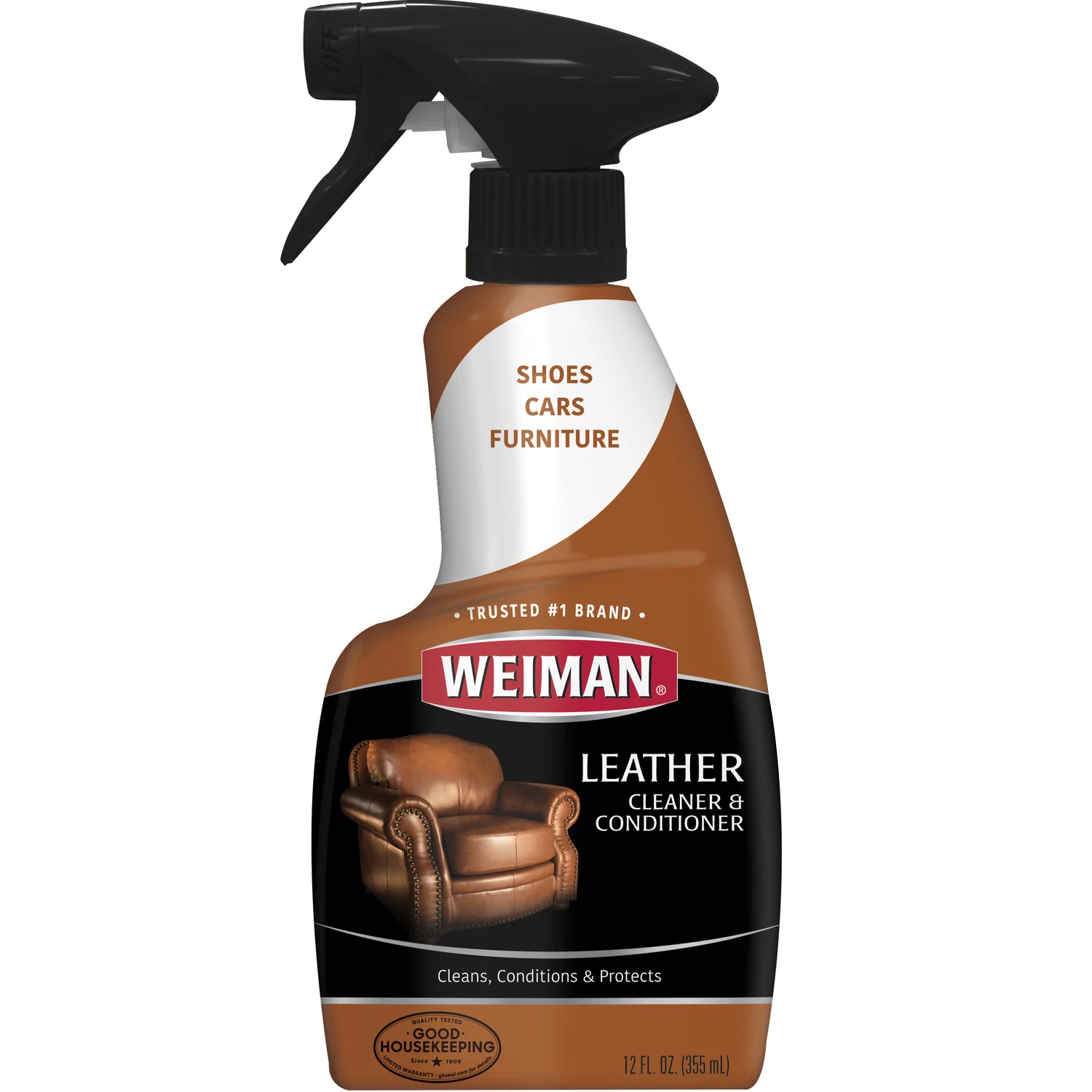 Leather Cleaner 12 Oz. – Trigger Spray, Clean, Condition & Protect