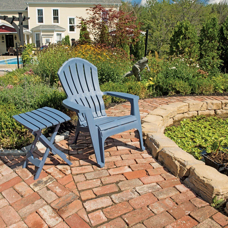 Realcomfort Adirondack Chair, Ergonomic, Resin, Bluestone