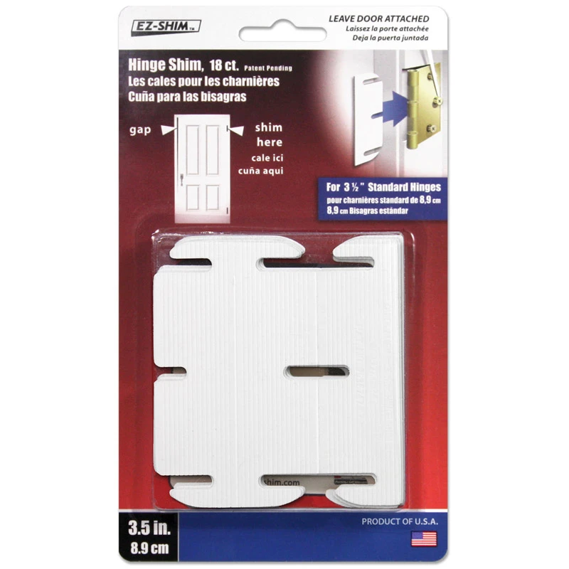 Quick-align Hinge Shim For 3.5-in. Hinges, 18-pk.
