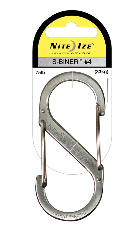 S-biner Size 4 Stainless Steel S-clip Key Ring With 75 Lb Capacity