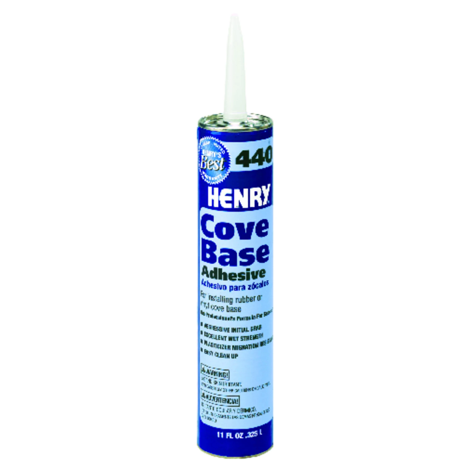 Cove Base Adhesive, 11 Oz. - High Strength For Rubber & Vinyl Installations