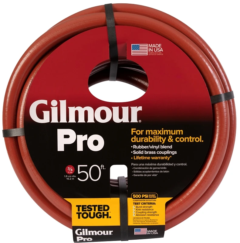 25 Series Commercial Hose, 6-ply Red Rubber & Vinyl, 3/4-in. X 50-ft.