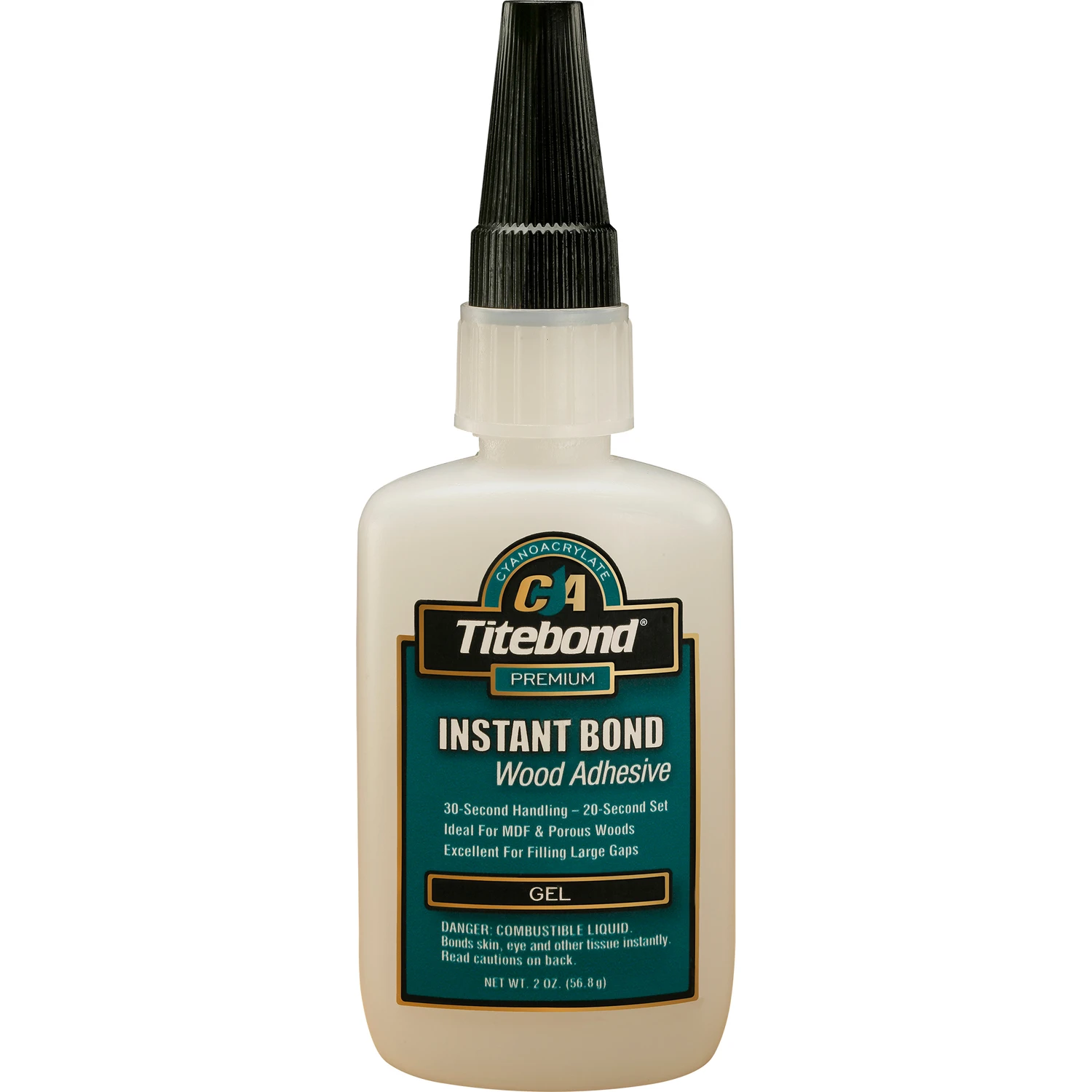 2 Oz. Instant Bond Gel Viscosity Ca Wood Glue - High Strength Adhesive