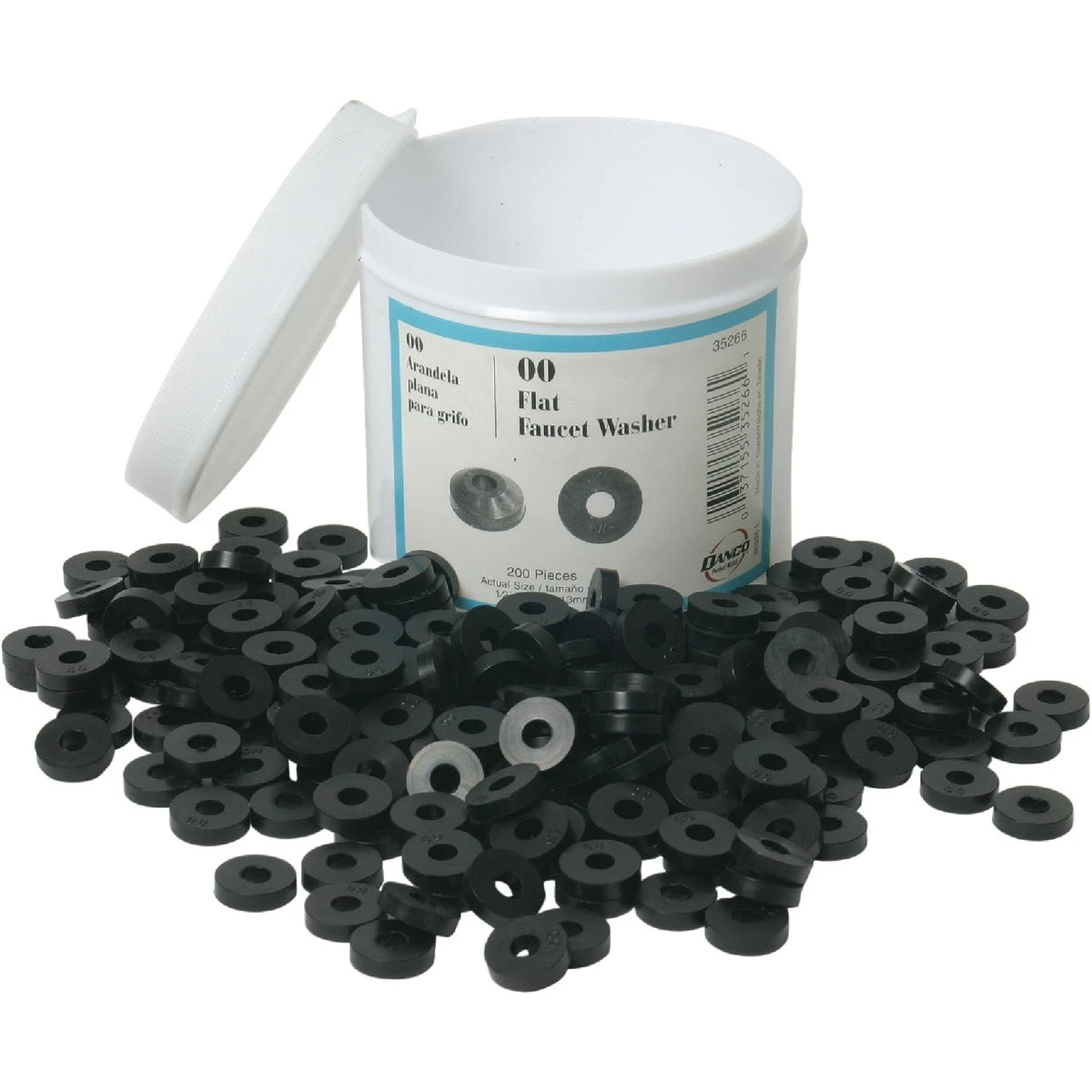 1/2 In. Black Flat Faucet Washer (200 Ct.)
