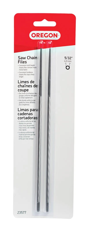 5/32 In Saw Chain File — 2-pack For Quick Chain Sharpening