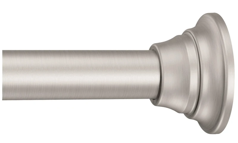 44 In. To 72 In. Adjustable Tension Shower Rod, Brushed Nickel Finish