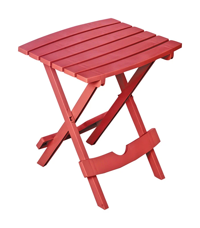Quikfold Merlot Rectangular Polypropylene Folding Side Table - Lightweight & Durable