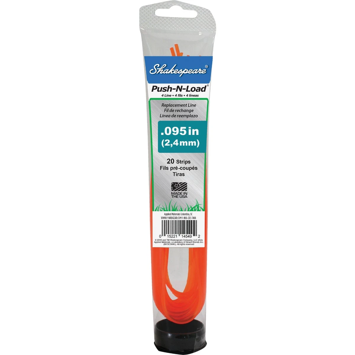 Push-n-load 0.095 In. Dia. X 12 In. L. Pre-cut Trimmer Line (20-piece)