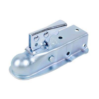 Tow Coupler, Zinc Finish, 2,000 Lb Capacity, Fits 2 In Channel, 1-7/8 In Ball