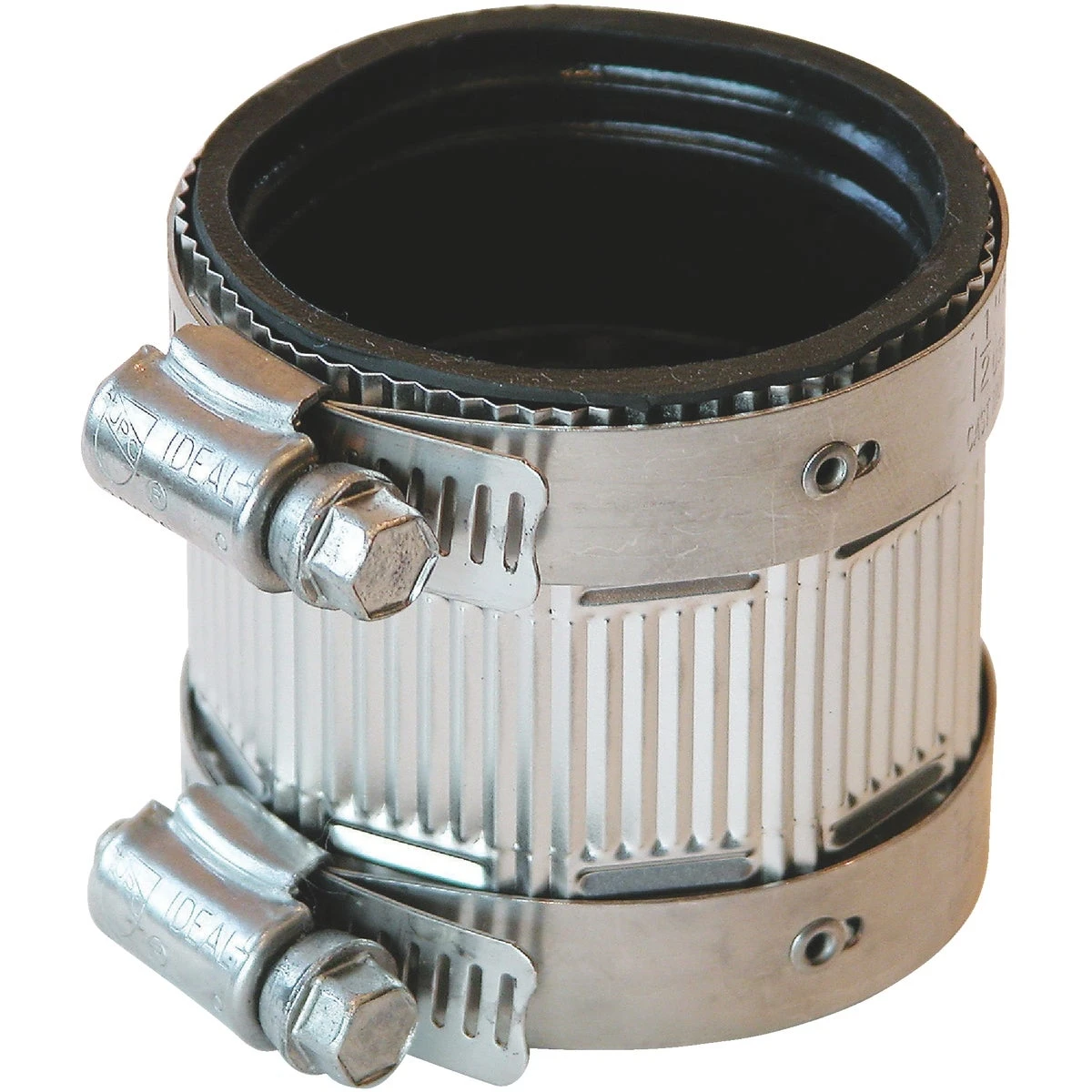 2 In. X 1-1/2 In. Neoprene No-hub Coupling With Stainless Steel Clamps