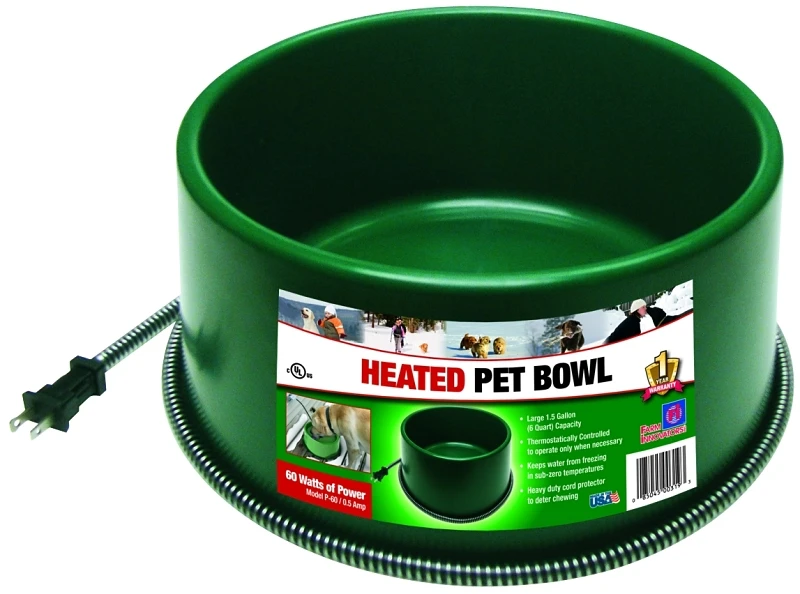 1.5 Gal Heated Pet Bowl – Auto-heat Water Bowl For Cold Weather