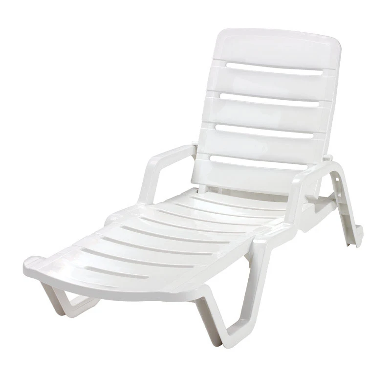 Resin Chaise Lounger, White