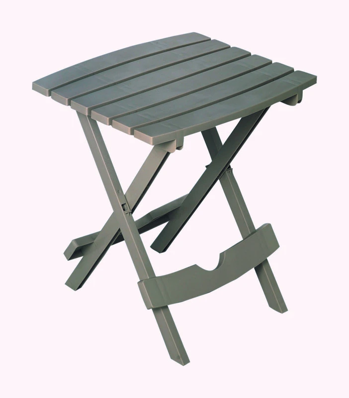 Quikfold Gray Folding Rectangular End Table - Lightweight, Durable, Perfect For Outdoor Use
