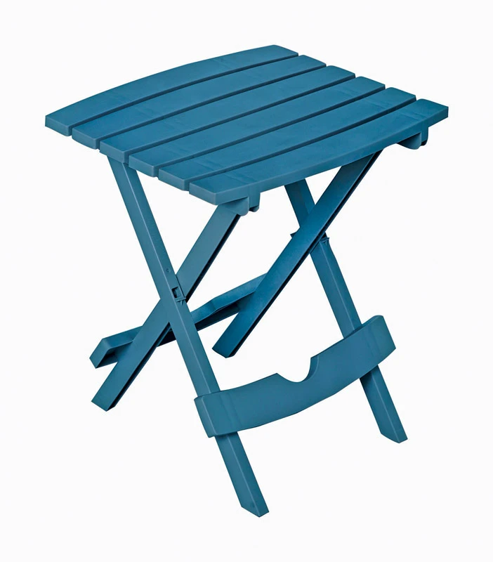 Quikfold Bluestone Rectangular Polypropylene Folding Side Table - Model 8500-94-3936