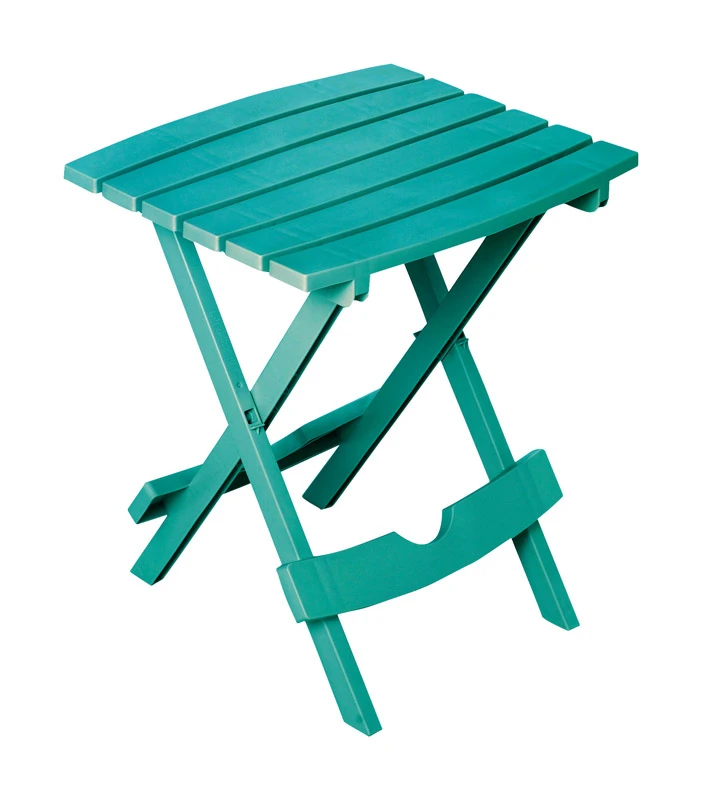 Quikfold Blue Folding Rectangular End Table - Lightweight, Durable, Uv Resistant