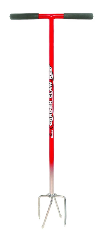 Red Garden Claw 38 In. Multi-purpose Cultivator Tool With 4 Steel Tines