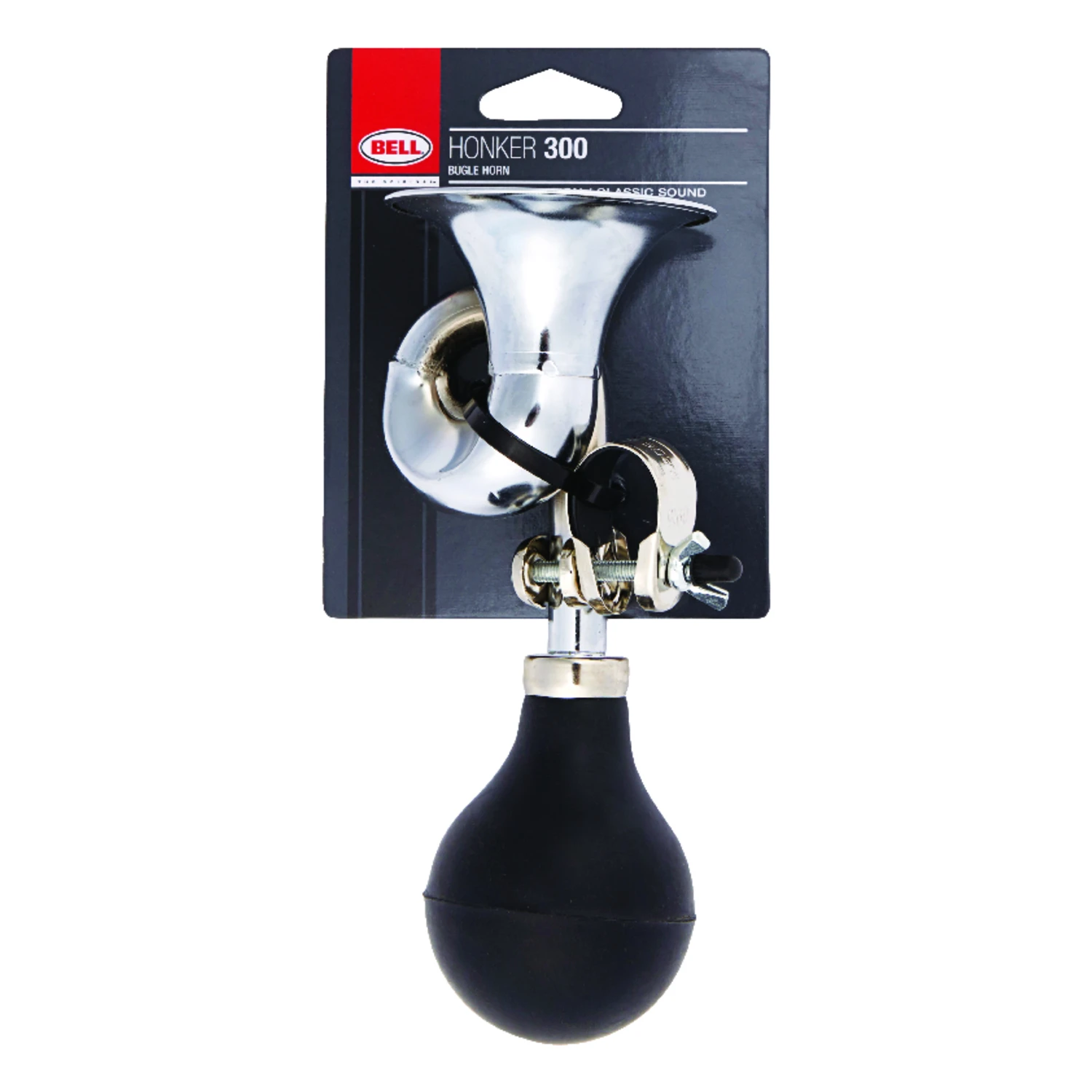 Chrome-plated Bugle Bicycle Horn – Dual-tone, Tool-free Mount, Weather-resistant