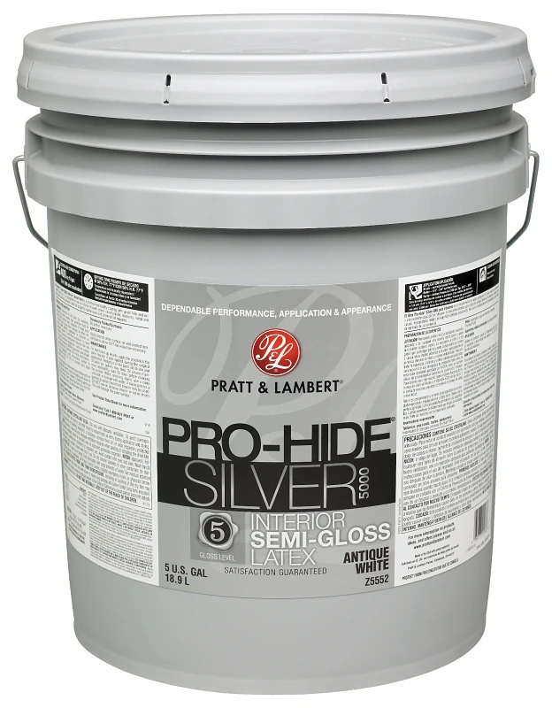 Pro-hide Silver 5000 Latex Semi-gloss Interior Wall Paint 5 Gallon
