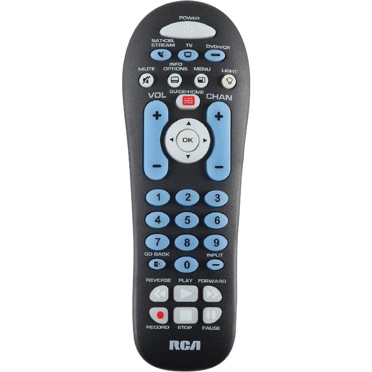 3-device Universal Remote Control With Backlit Keypad - Model Rcr313be