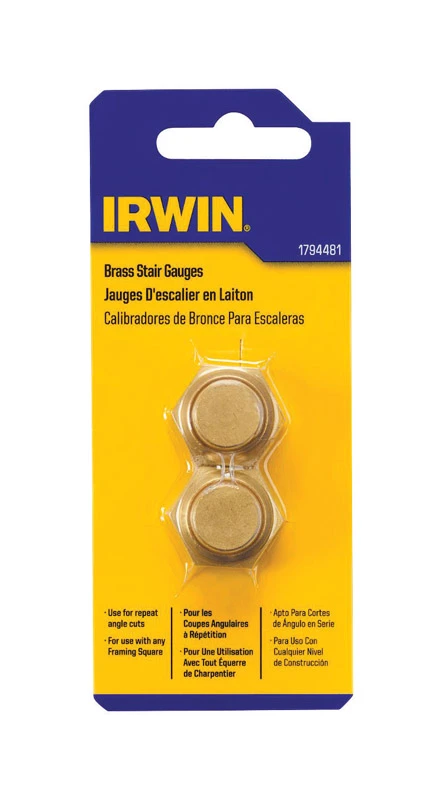 Irwin Brass Stair Gauges 36 In. L X 36 In. H For Precise Measurements