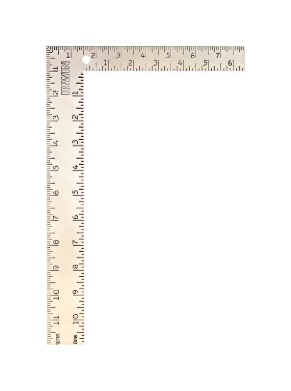 Irwin 12 In. H Steel Carpenter Square - Model 1794462 For Precision Measurements