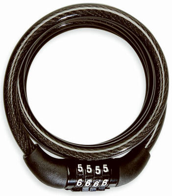 Watchdog 100 Bicycle Cable Lock — 5 Ft, 8 Mm, 4-digit Combo