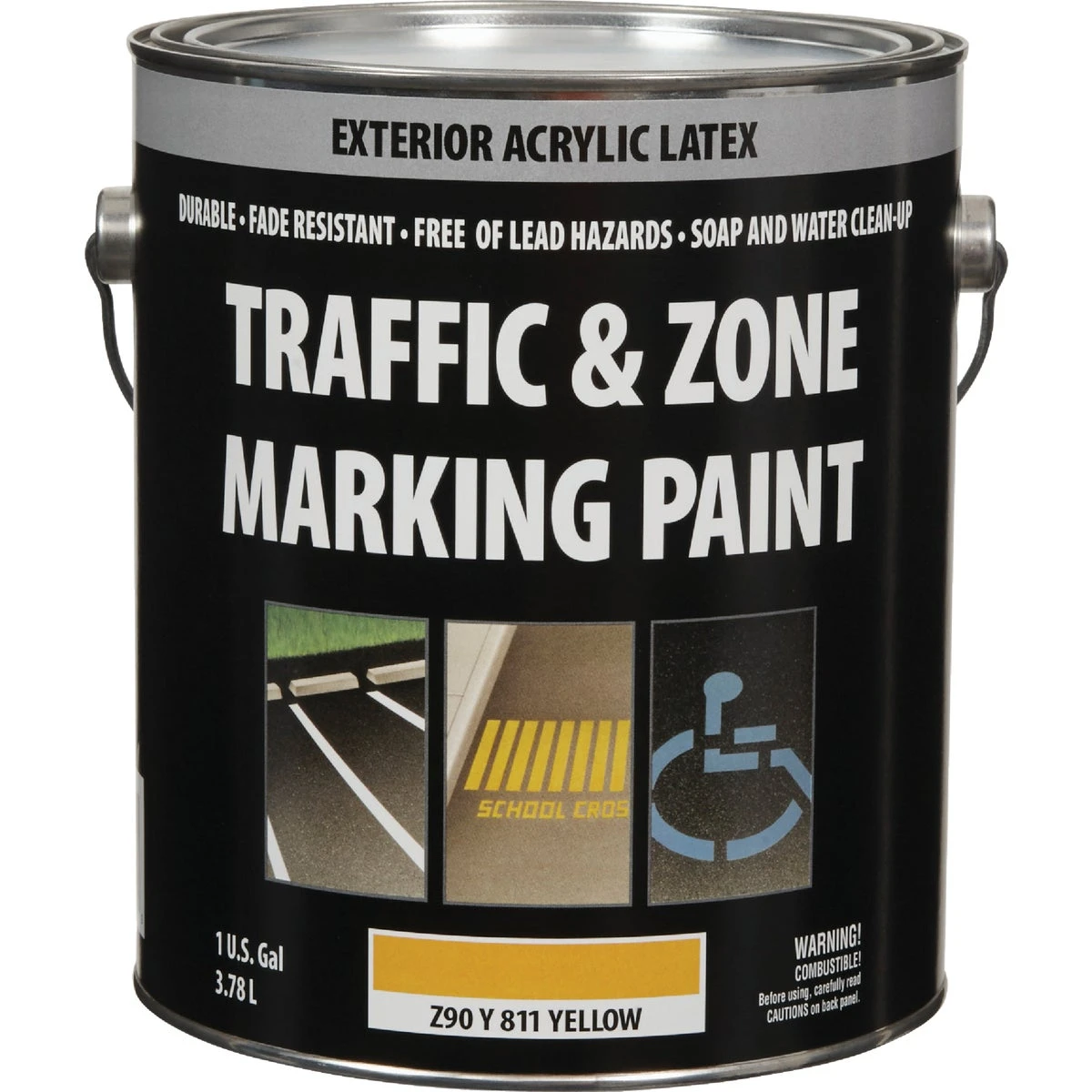 Traffic & Zone Yellow Latex Gallon Marking Paint For Streets And Parking Lots