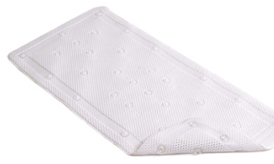 White Rubber Bath Mat, 17 X 36-inches, Soft & Slip Resistant For Safety
