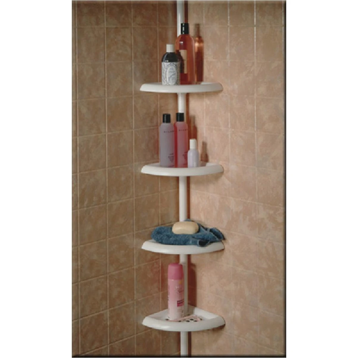 Zenna Home Plastic 12 In. X 97 In. Shower Caddy