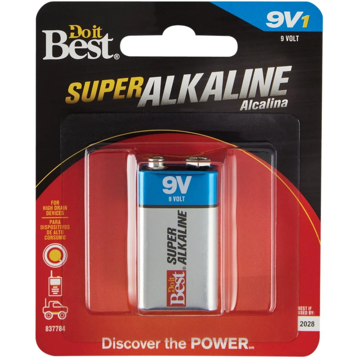 9v Single Pack Alkaline Battery
