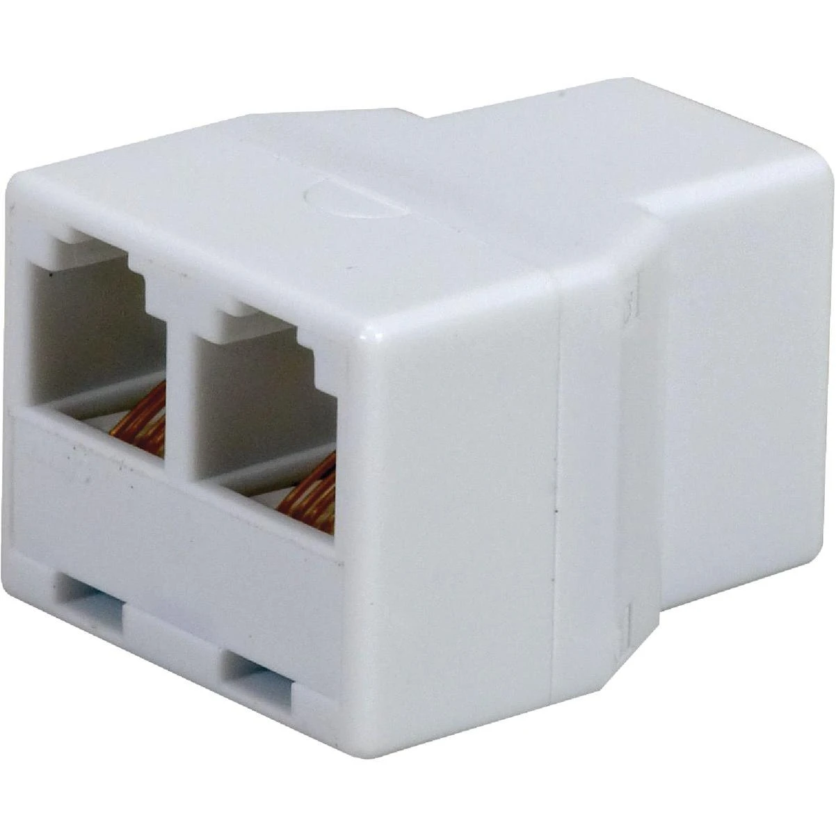 White 2-line Phone Splitter Jack