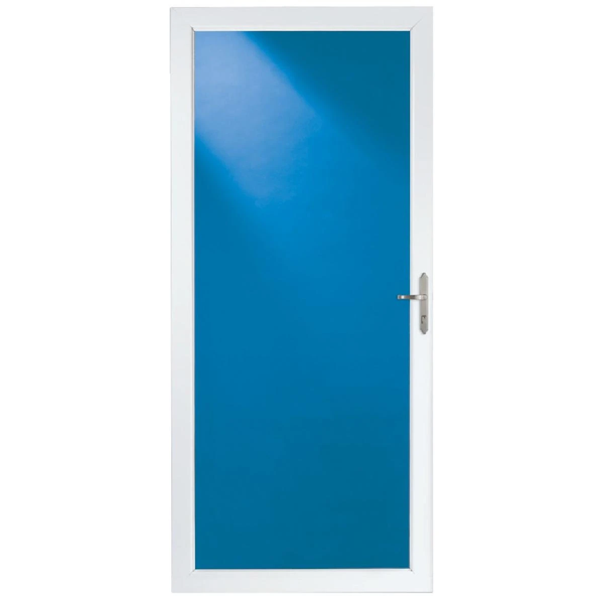Classic 36 In. W X 80 In. H X 1-1/4 In. Thick White Full View Aluminum Storm Door