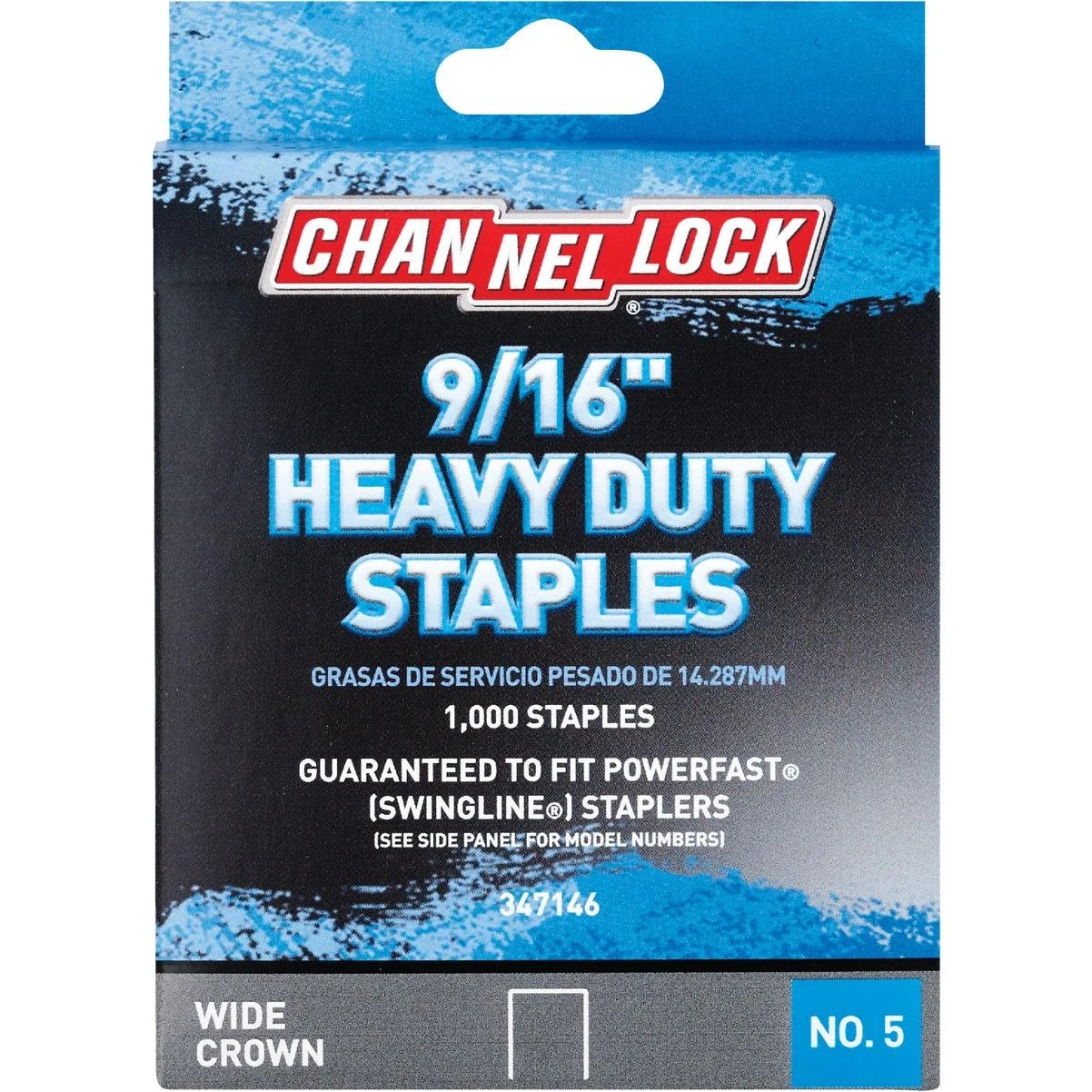 No. 5 Heavy-duty Wide Crown Staple, 9/16 In. (1000-pack)