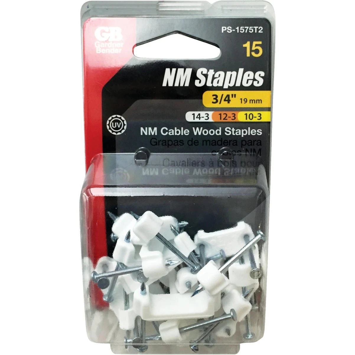 3/4 In. Uv-resistant Polyethylene White Coaxial Staple (15-count)
