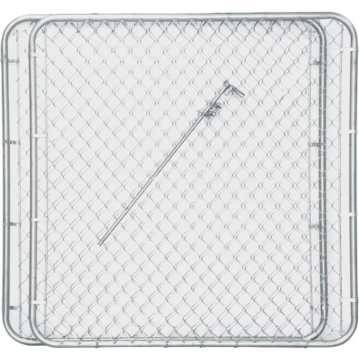 Double Drive 114 In. W. X 46 In. H. Chain Link Gate