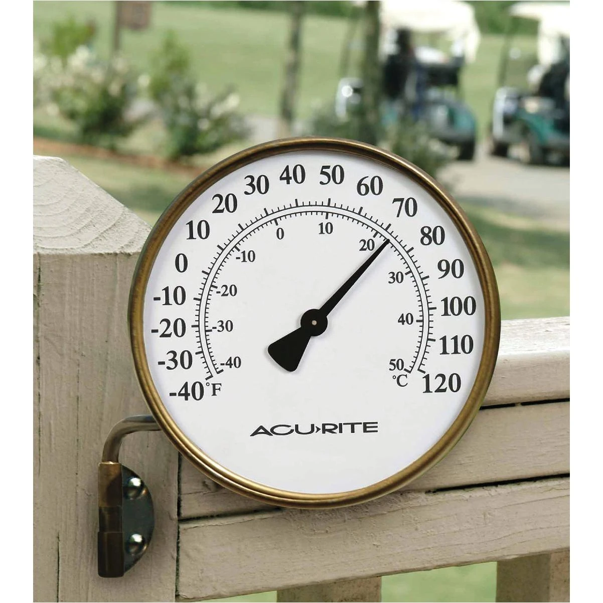 4 In. Dia. Metal Dial Indoor & Outdoor Thermometer