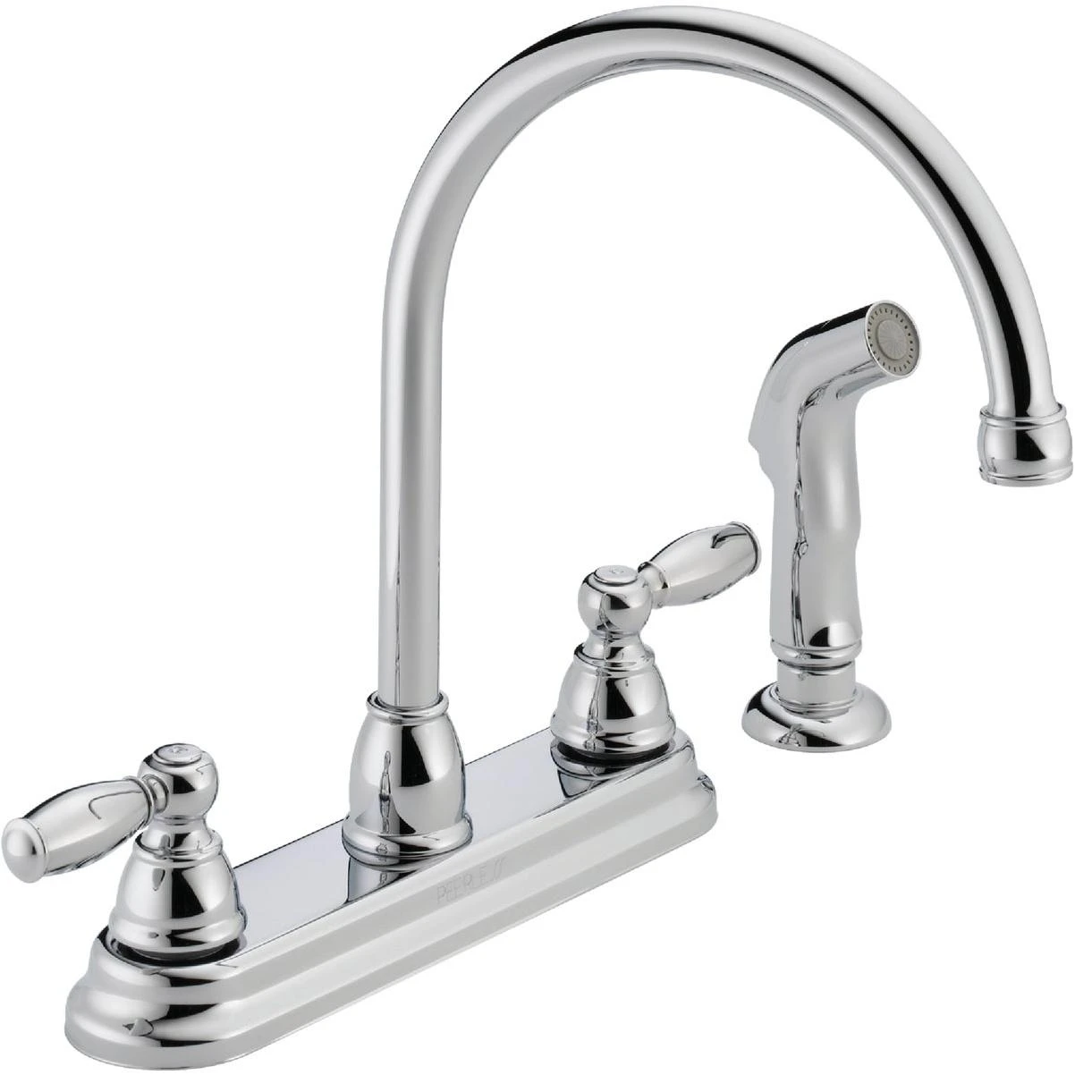 Peerless 2-handle Lever Kitchen Faucet With Side Spray, Chrome