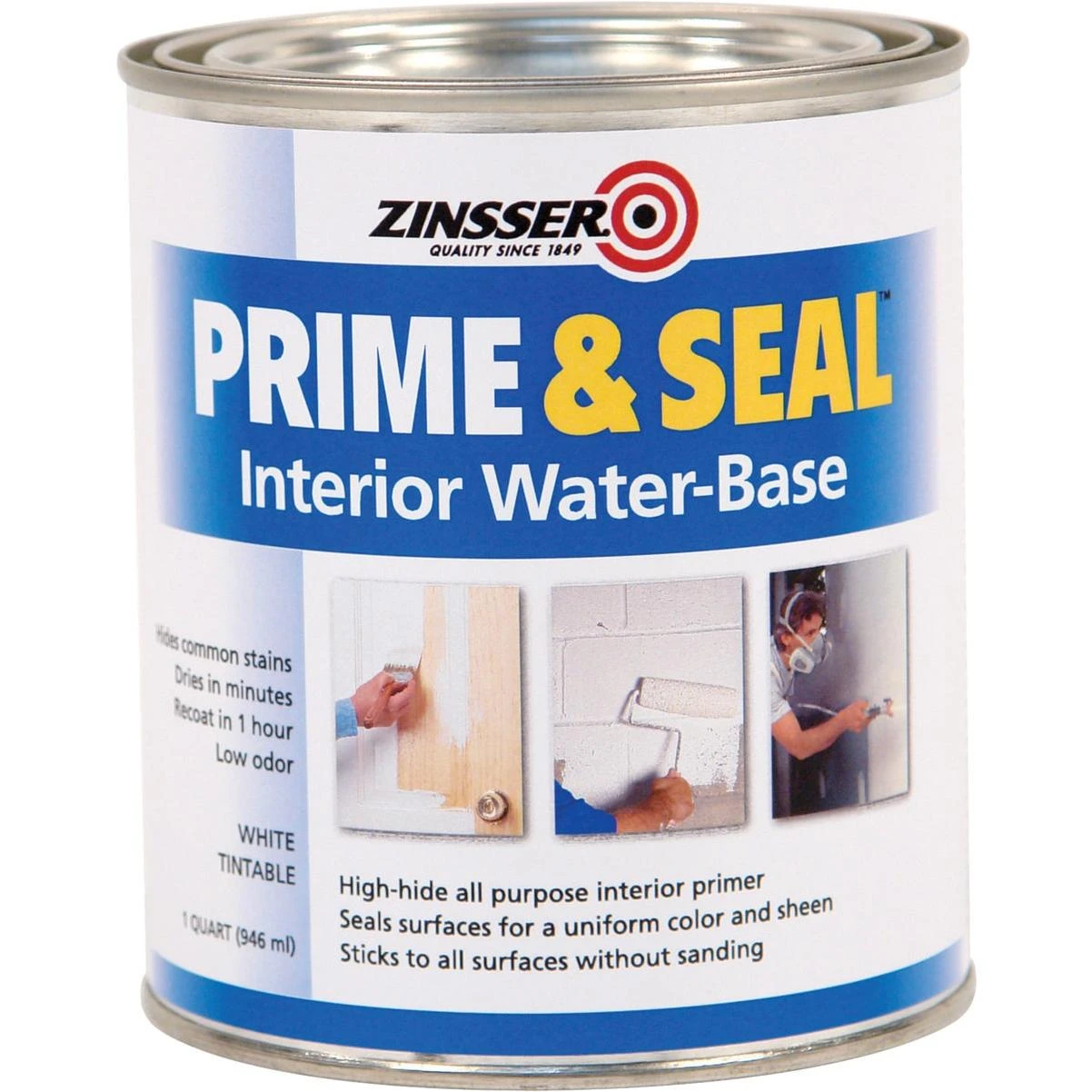 Interior Prime & Seal Water-based Primer, White, 1 Qt.