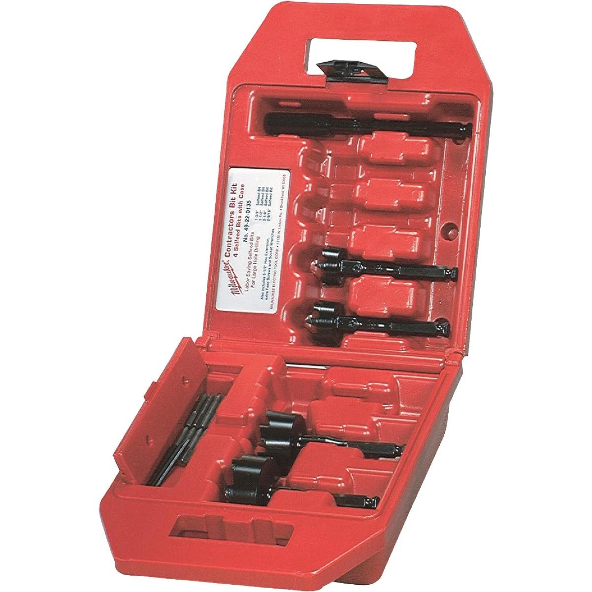 4-piece Contractor's Self-feed Wood Bit Set