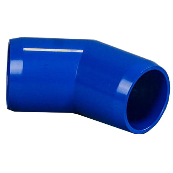 Blue 1-1/2" Furniture Fitting 45 Elbow (FF-45-015-BLUE)