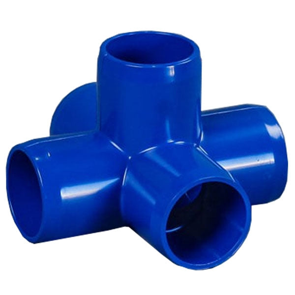 Blue 1-1/4" Furniture Fitting 5-way (FF-5W-012-BLUE)